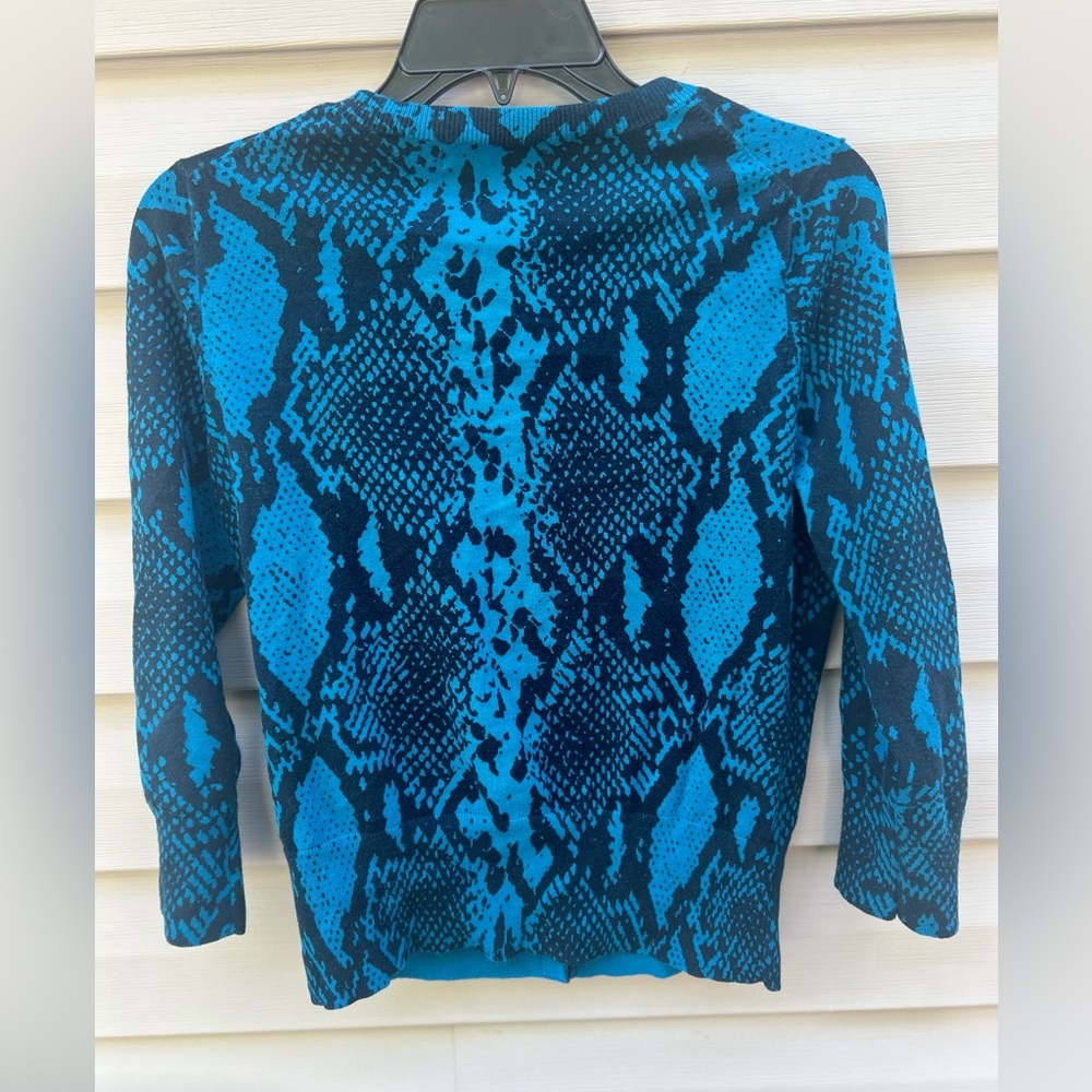 Express Design Studio M Animal Print Python Cardi… - image 2